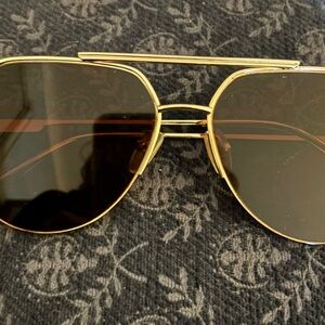 Sojos Gold Aviator Sunglasses Dark lenses unisex
